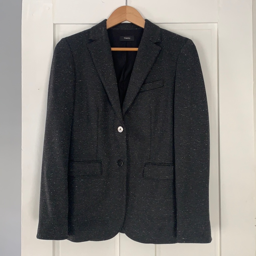 Theory Classic Blazer T. Charcoal Melange Ponte
